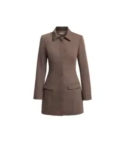 Kookai Oyster Suit Mini Dress Brown Size AU 8 for rent on The Volte - image 5