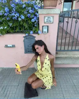 Harlow Halter Mini Dress Yellow Size AU 8 for rent on The Volte - image 3