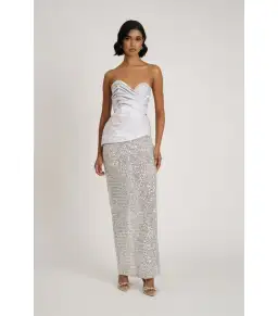 Eliya The Label Gia Maxi Gown Silver Size XS / AU 6 for rent on The Volte - image 4