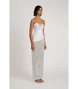 Eliya The Label Gia Maxi Gown Silver Size XS / AU 6 for rent on The Volte - image 5