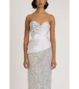 Eliya The Label Gia Maxi Gown Silver Size XS / AU 6 for rent on The Volte - image 3