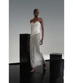 Eliya The Label Gia Maxi Gown Silver Size XS / AU 6 for rent on The Volte - image 2