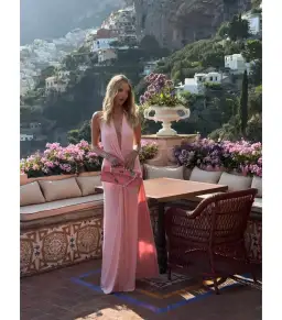 Natalie Rolt Winona Maxi Gown Blossom Pink Size 1 / AU 8