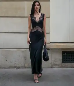 Third Form Vision Lace Deep V Maxi Dress Size 8 for rent on The Volte - image 1