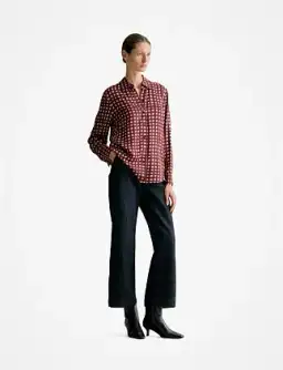 Trenery Mini Twill Painted Gingham Shirt Size 10  for rent on The Volte - image 1