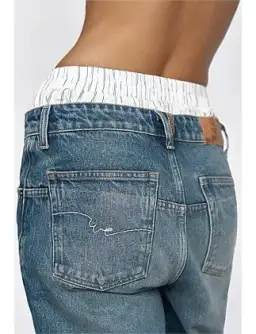 Deep Trance Dropped Boyfriend Jean