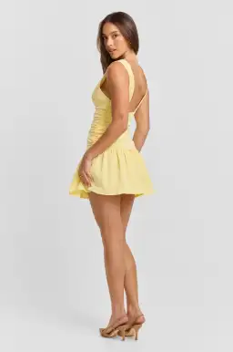 Sasha Therse Flora Mini Dress Yellow Size S/Au 8 for rent on The Volte - image 2