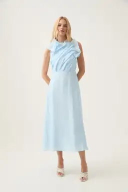 Aje Genesis Midi Dress Sea Breeze Size AU 16