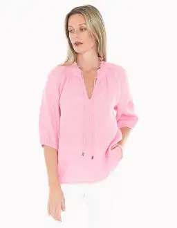 Jump Ruffle Neck Top Flamingo Size AU 16  for rent on The Volte - image 3