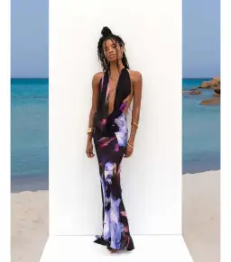 Rat & Boa Antonella Maxi Dress Print Size AU 6