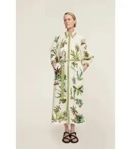 Alemais Day Dream Linen Midi Shirtdress Print Size AU 8  for rent on The Volte - image 1