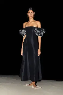 Aje Twyla Midi Dress in Black Size AU 14