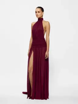 Effie Kats Verity Maxi Gown Burgundy Size S / AU 8  for rent on The Volte - image 2
