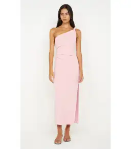Bec & Bridge Ariven Asym Midi Dress Pink Size AU 12