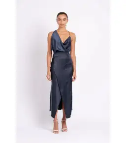 One Fell Swoop Muse Midi Dress Navy Size AU 10 for rent on The Volte - image 1