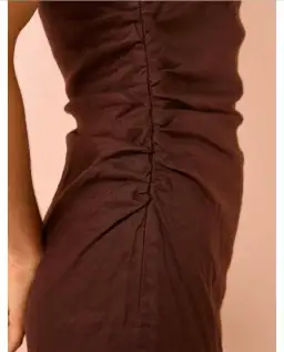 Faithfull The Brand Jomana Midi Dress In Cacao Size 10  for rent on The Volte - image 6