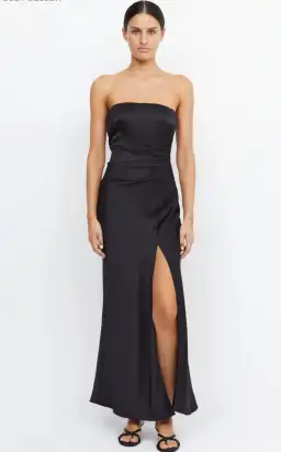 Dreamer Strapless Black Maxi dress size 10 for rent on The Volte - image 0