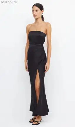 Dreamer Strapless Black Maxi dress size 10 for rent on The Volte - image 2