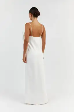 DISSH Aisle White Front Bow Midi Dress for rent on The Volte - image 4