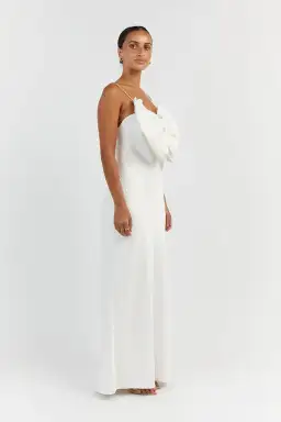 DISSH Aisle White Front Bow Midi Dress for rent on The Volte - image 2