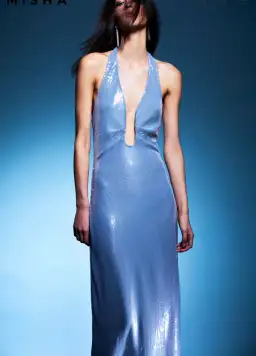 Alusia Sequin Dress in Pewter Size XS for rent on The Volte - image 6