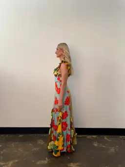 Alemais Poppy Spliced Midi Dress Multi Size 8 for rent on The Volte - image 4