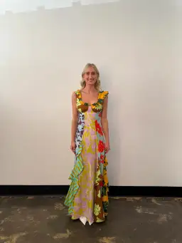 Alemais Poppy Spliced Midi Dress Multi Size 8 for rent on The Volte - image 3