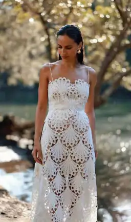 Sheike Ella Lace Maxi Dress White Size 8 / S for rent on The Volte - image 5