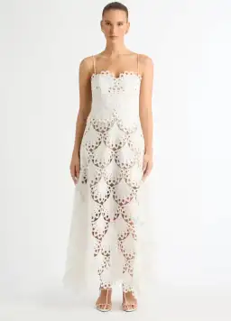 Sheike Ella Lace Maxi Dress White Size 8 / S for rent on The Volte - image 1