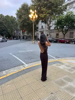 Sneaky Link Saint Plunge Maxi Dress Cocoa Size 8  for rent on The Volte - image 2