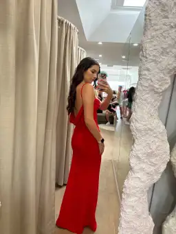 Effie Kats Havilland Gown  Cherry Red Size XS/Au 6 for rent on The Volte - image 3