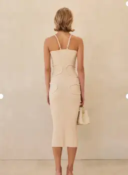 Cult Gaia Avery Knit Dress Cream Size 8 for rent on The Volte - image 3