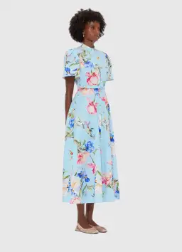 Leo Lin Bianca Midi Dress Garden Print Size 14 for rent on The Volte - image 4