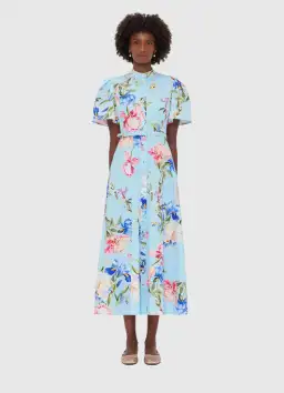 Leo Lin Bianca Midi Dress Garden Print Size 14 for rent on The Volte - image 1