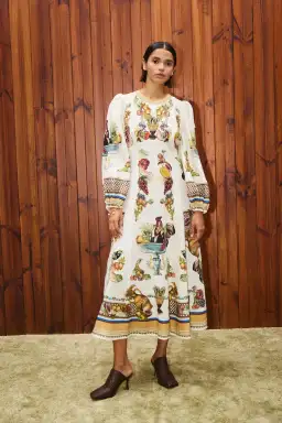 Alemais Mercado Midi Dress Print Size AU 4