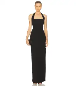 Rachel Gilbert Maria Maxi Gown Black Size AU 6