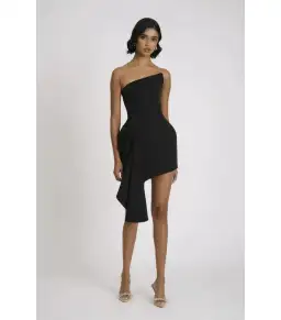 Eliya The Label Nellie Mini Dress Black Size AU 6  for rent on The Volte - image 1