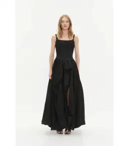 Aje Alani Maxi Gown Black Size AU 8  for rent on The Volte - image 2