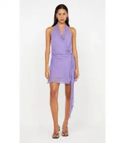 Bec & Bridge Maeva Mini Dress in Grape Size AU 8
