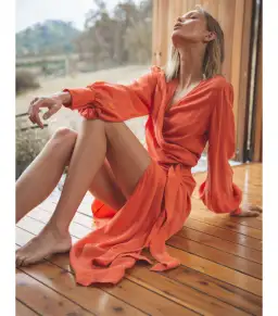 Winona Mirabelle Asymmetrical Dress Orange Size AU 8  for rent on The Volte - image 2