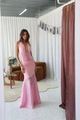 Deconduarte RTW Florian Maxi Dress Pink Size AU 8 for rent on The Volte - image 1