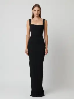 Effie Kats Marbella Maxi Gown Black Size AU 12