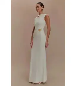 Meshki Kaida Slinky Maxi Dress Ivory Size S / AU 8 for rent on The Volte - image 2