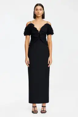 Acler Darnhill Midi Dress Black Size 12 