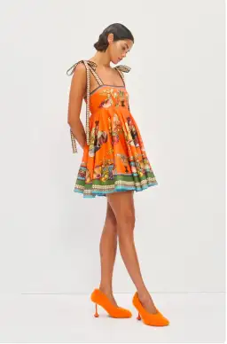 Alemais Rocco Mini Sundress Orange Size 10 for rent on The Volte - image 2