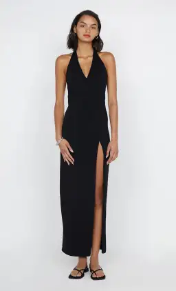 Bec & Bridge Irie Halter Midi  Dress Black  Size 12  for rent on The Volte - image 1