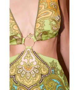 Alemais Clemenza Cut Out Midi Dress Multi Size AU 8 for rent on The Volte - image 2