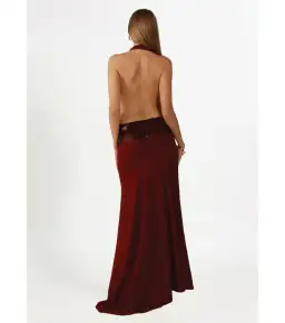 Ance Gria Adele Maxi Gown in Wine Size AU 8 for rent on The Volte - image 3