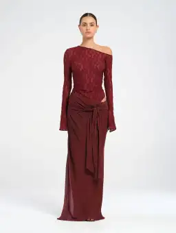 Benni Nova Maxi Dress Red Size AU 8  for rent on The Volte - image 1