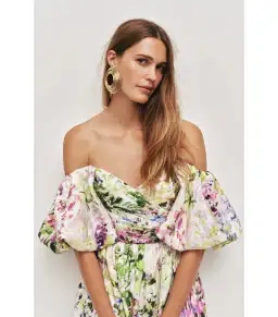 Aje Adina Floral Midi Dress Lavandula Size AU 14 for rent on The Volte - image 2